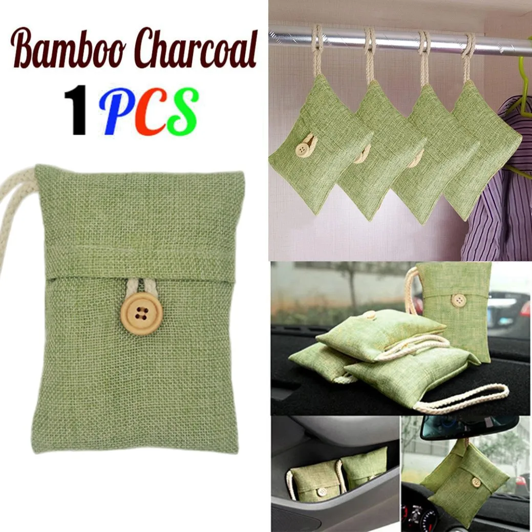 

1pcs Bag Car Bamboo Charcoal Activated Carbon Air Freshener Odor Deodorant New random color bamboo charcoal bagsNew #5