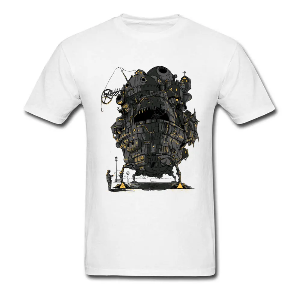 Howls_Clamped_Castle_1384 Tops T Shirt Rife Round Neck Personalized Short Sleeve 100% Cotton Mens T-shirts Cool Top T-shirts Howls_Clamped_Castle_1384 white