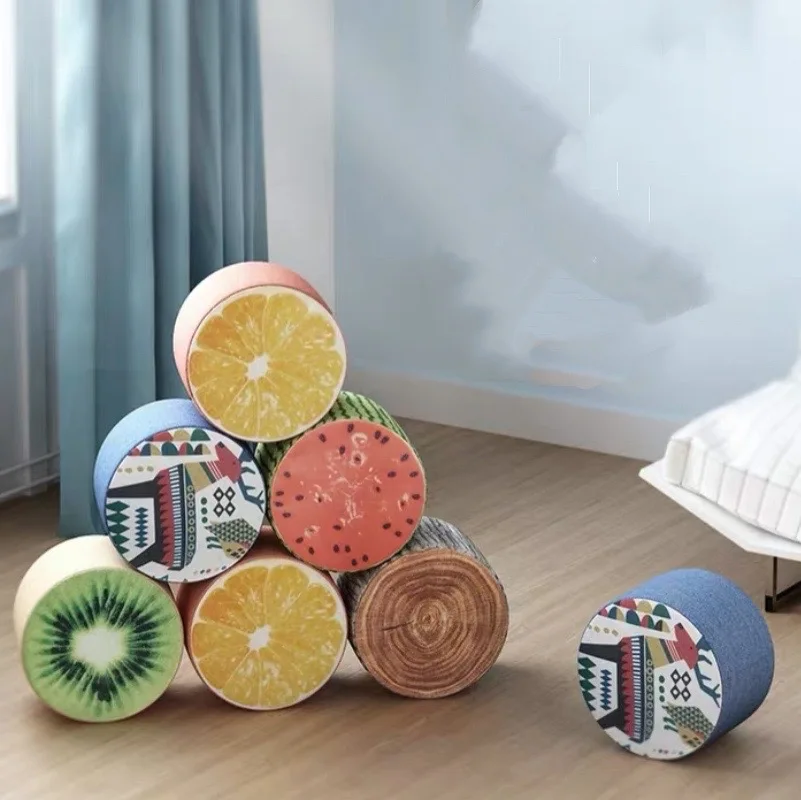 Children's Chair Lazy Person Creative Solid Wood Household Stool Web Celebrity Living Room Bedroom Shoe Cloth Art Stools