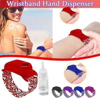 

5PC adult children unisex Hand Sanitizer Dispensing Portable Bracelet Wristband Hand Dispenser 10ML браслет браслеты аниме Q4
