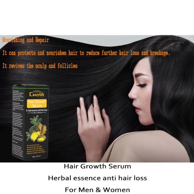 Сыворотка для роста волос имбирь и растение против выпадения волос Эфирные масла Мягкая натуральная формула высокая эффективность хорошее использование
