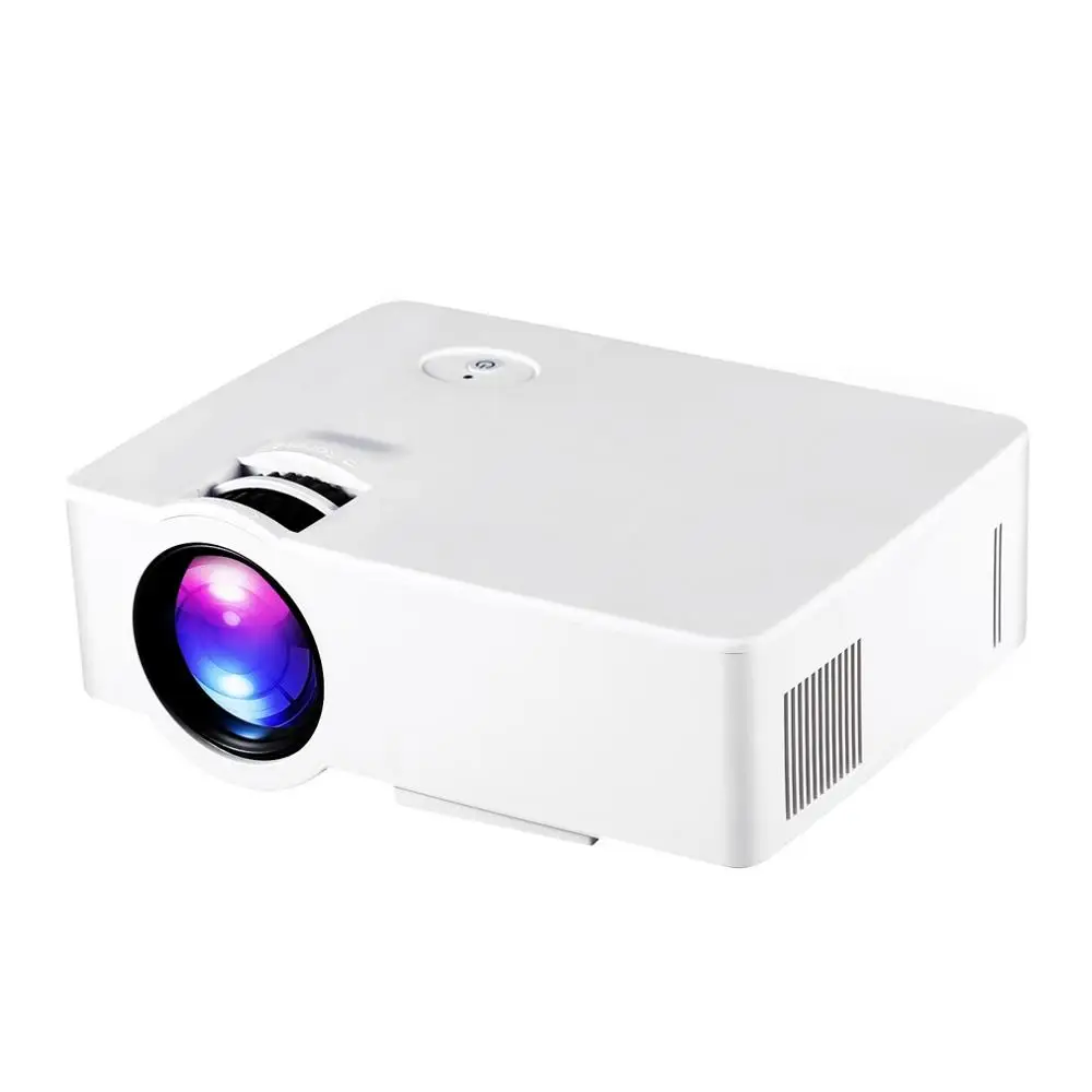 E08S Mini Portable Projector 200 Lumen 800 x 480 Full HD LED Video Home Cinema IR Remote Control Wi