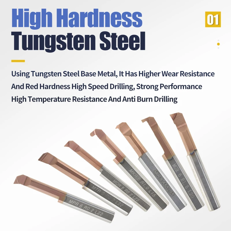 Boring Cutter Boring Tool Turning Lathe Tools Tungsten Carbide Alloy Blade For Small Hole Grooving Machining turning carbide inserts