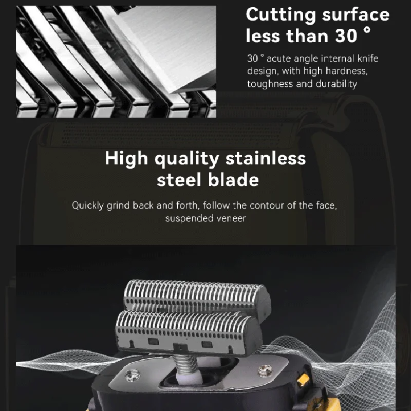 Kemei Pro Titanium Foil Shaver Bald Head Barber Clipper 0mm Cordless All Metal Body Electric Powerful Sharp Razor Rechargeable 4