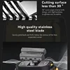 Kemei Pro Titanium Foil Shaver Bald Head Barber Clipper 0mm Cordless All Metal Body Electric Powerful Sharp Razor Rechargeable 4