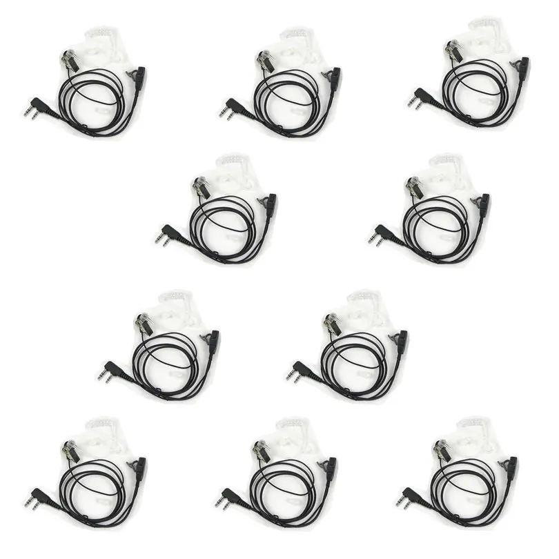 

10 шт. Воздушная трубка наушники гарнитура микрофон PTT для Kenwood Baofeng UV5R bf888s 777s 666 портативная рация
