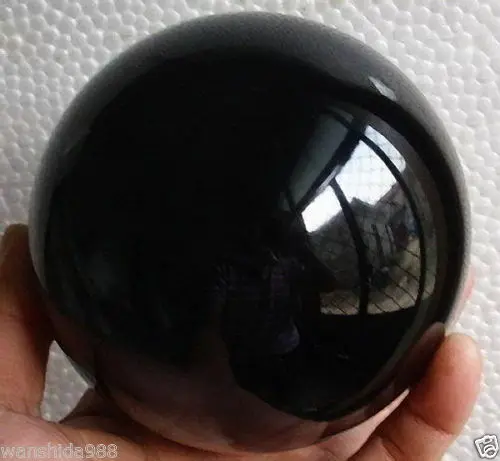 

NATURAL OBSIDIAN POLISHED BLACK CRYSTAL SPHERE BALL 80MM +STAND GIFT