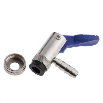 

Chuck Inflator Valve Connector Equipment Supplies Auto 6/8mm Chrome +Blue