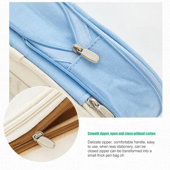 

Double Layers Pencil Pen Case Office School Students Large Capacity Storage Bag LHB99