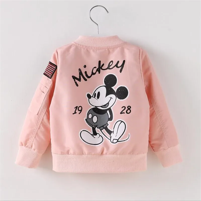 Mickey Denim Jacket For Boys Fashion Coats Children Clothing Autumn Baby Girls Clothes Outerwear Cartoon Jean Jackets Coat