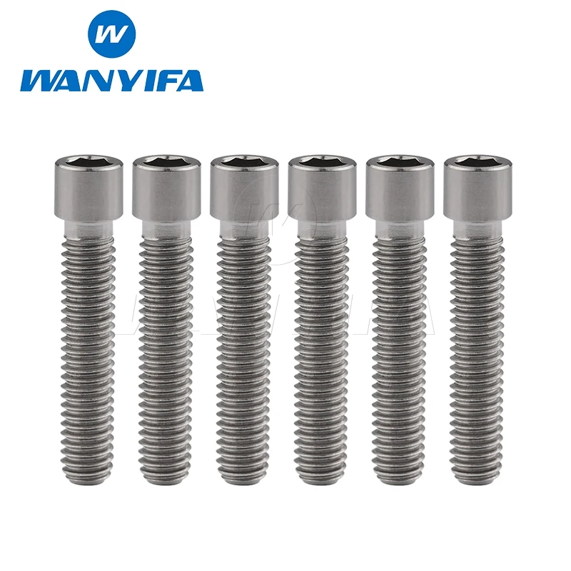 M4x20 titanium Болты коробки передач waniifa M4x10 13,5 15 20 мм GR5 титановые болты с головкой винты для Велосипедный переключатель - Цвет: M4x20 titanium