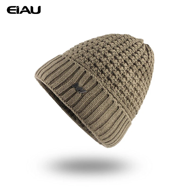 Winter Hats For Men Knitted Wool Caps For Women Plus Velvet Keep Warm Beanies Casual Thickening Caps Unisex Hats Bonnets