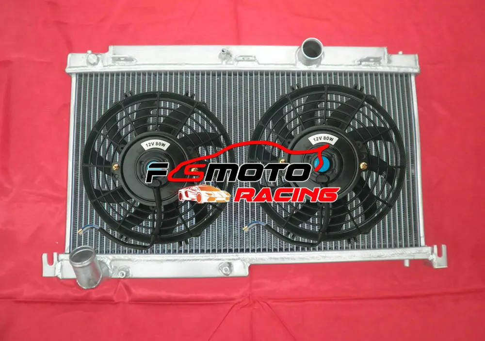Aluminum-Radiator-Fan-For-Mazda-Savanna-RX7-RX-7-FD-FD3S-1-3L-Turbo ...