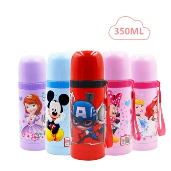 

Disney Thermos Bottle For Boys Girls Student Water Cups Stationery Travel Mug 304 Stainless Steel 350ml Marvels Fans Mickey