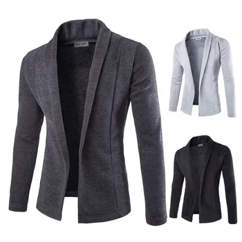 

Hot Sales Fashion Mens Solid Blazer Cardigan Long Sleeve Casual Slim Fit Sweater Jacket Knit Coat hh88