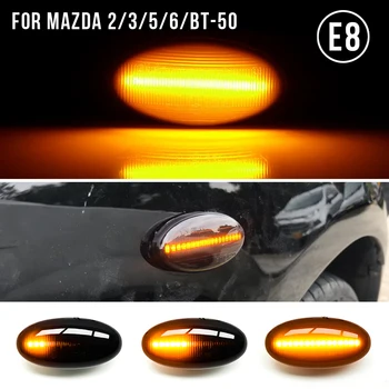 

2pcs Smoke Led Dynamic Side Marker Turn Signal Light For Mazda 3 04-11 For Mazda 2 5 MPV Sequential Blinker Smoke Led Lights