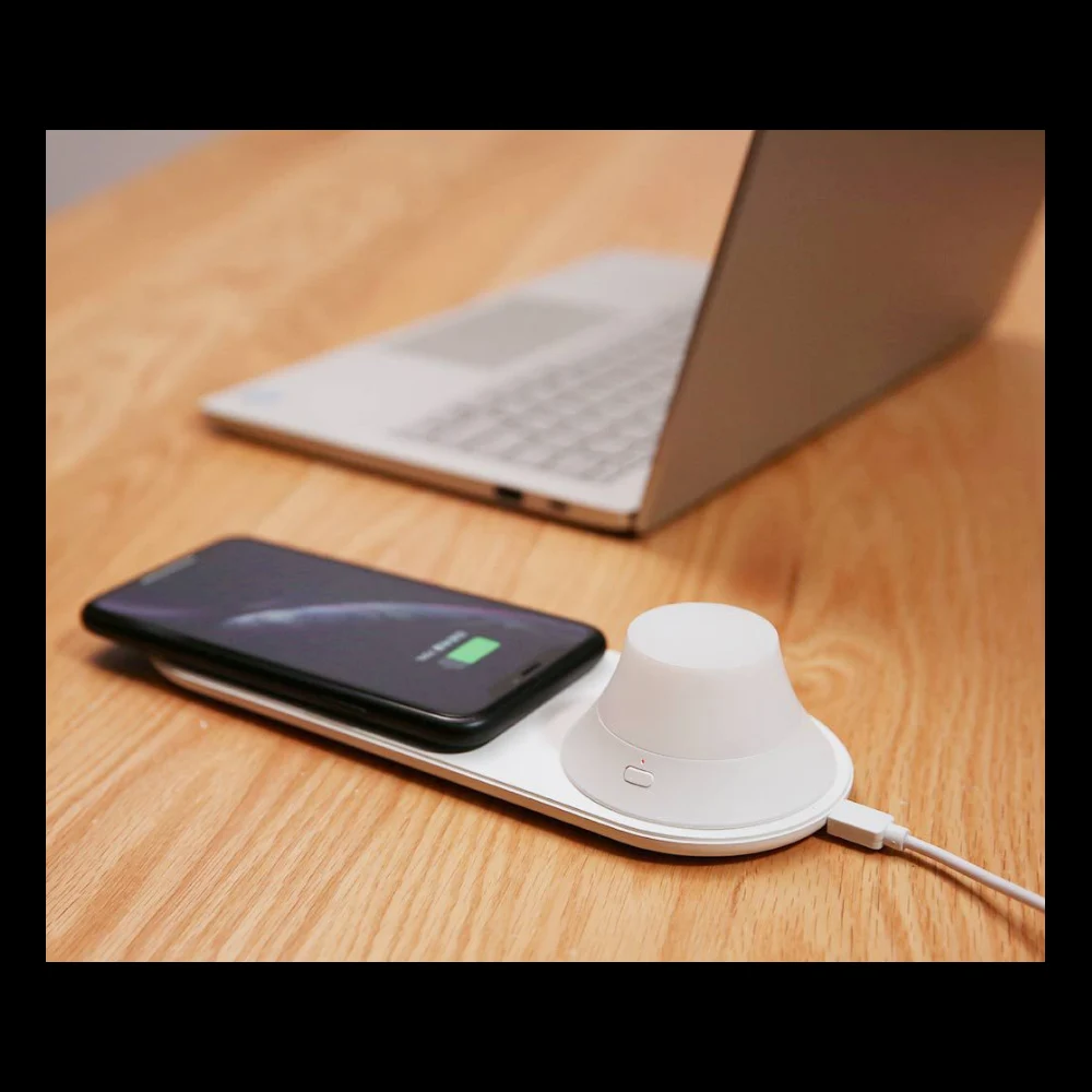Yeelight Беспроводной Зарядное устройство светодиодный Ночной светильник для снижения утомляемости глаз Магнитный 10 Вт быстрой зарядки для Mijia iPhones samsung huawei Xiaomi