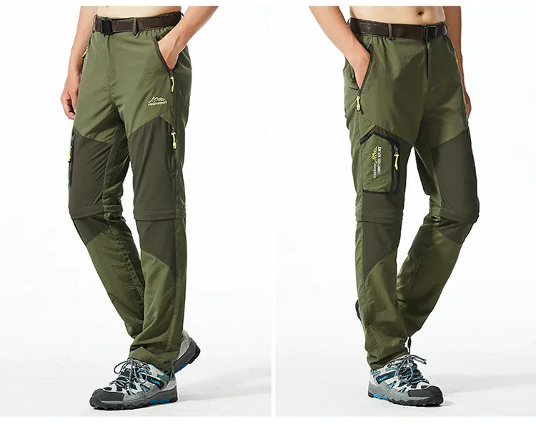 JACKSANQI 5XL мужские летние съемные быстросохнущие походные уличные штаны Мужские дышащие шорты мужские походные брюки RA280