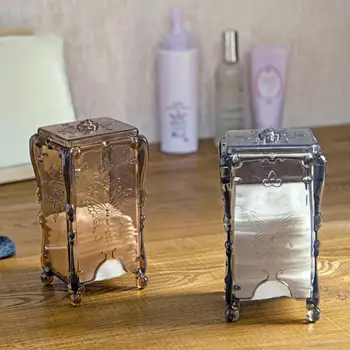 

ABS Cosmetic Makeup Cotton Pad Organizer Jewelry Storage Box Holder And Candy Jars Cotton Pads Storage Box