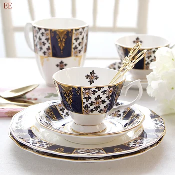 

Chinese Bone China Tea Cup Set Royal Coffee Cup Set Japanese Teacups Porcelain Espresso Cups Tea Saucer Set Kubek Gift Idea E5