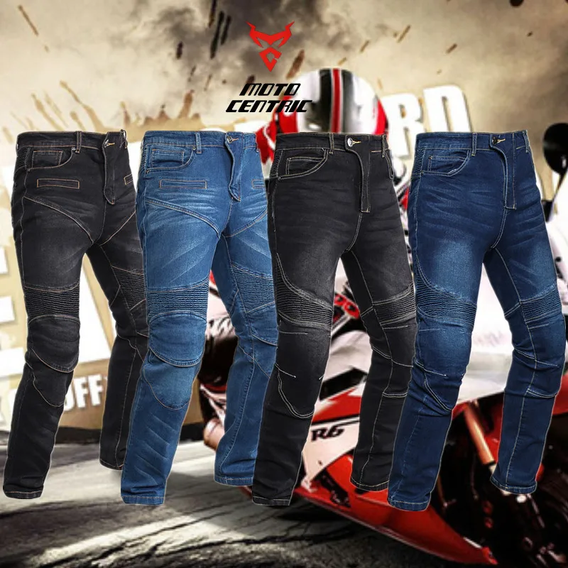 

New Motorbike Racing Pants Mens Moto Jeans Pantalon Vintage Moto Motorcycle Riding Knee Brace Pads Long Trousers Motocross Pants