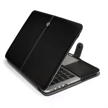

Notebook Case For Macbook Air 11 Air 13 A1466 A1369 Soft PU Leather Bag For Pro Retina 13 15 Model A1398 A1286 Laptop Flip Cover