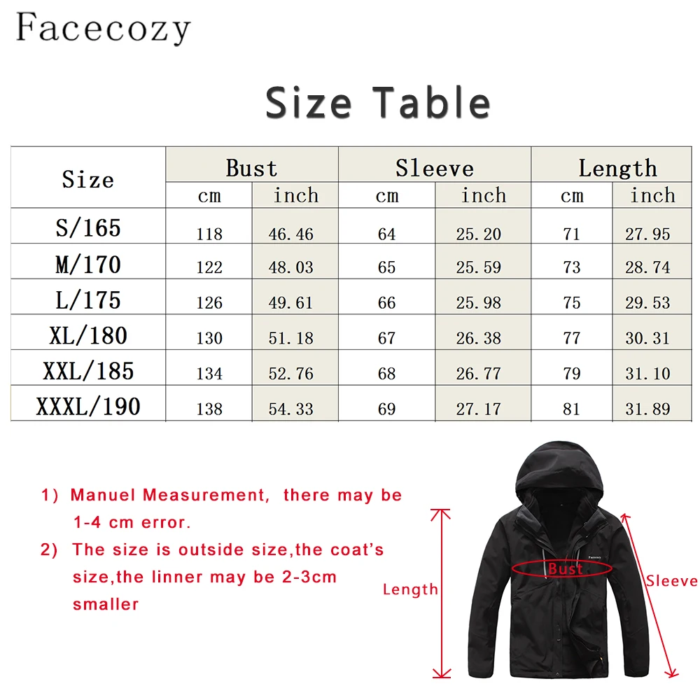 Мужская Флисовая Куртка Facecozy Softshell водонепроницаемая 2 шт. съемная скалолазание
