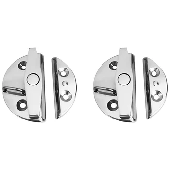 

2 Pieces Stainless Steel 55mm Turning Twist Lock Round Boat Deck Hatch Latch Caravan Door Turn Button Catch Latch