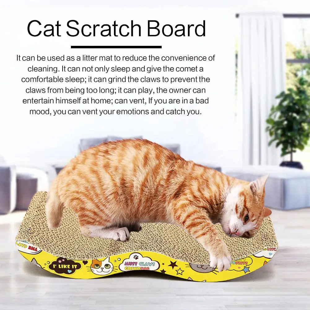 Кошачьи игрушки скретч доска m-типа гофрированная бумажная накладка кошки шлифовальный скребок для ногтей коврик игрушка для сна скребок интерактивная игрушка