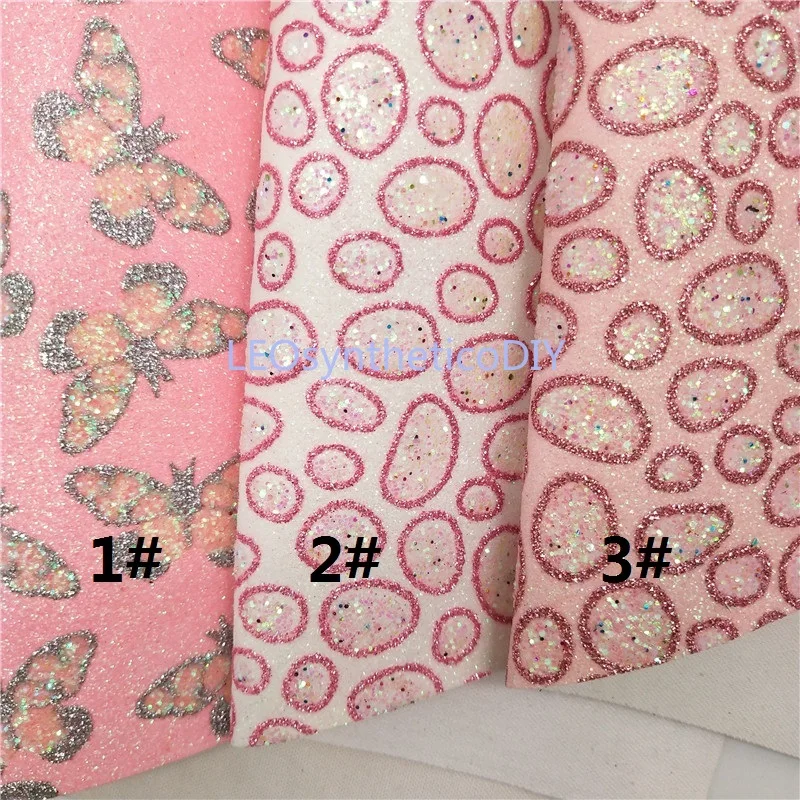 1 шт., 21X29 см, блестящая ткань, плотная блестящая кожа, Блестящая бабочка, кожаные листы для изготовления луков, LEOsyntheticoDIY T291