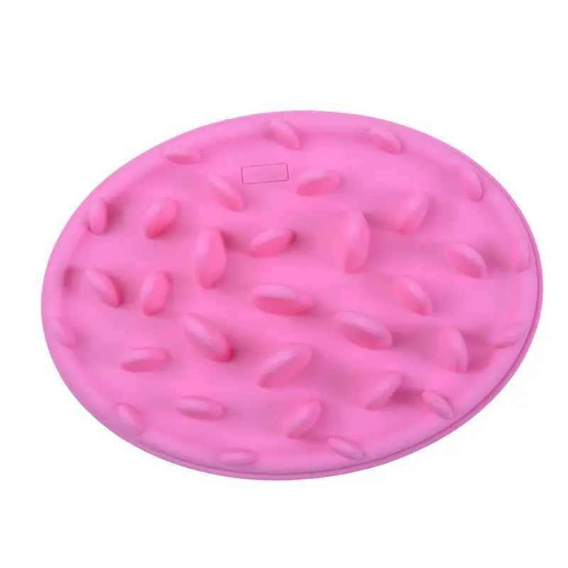 Розовый Интерактивная кормушка для собак, головоломка для пищеварения, миска для медленной еды, миска для защиты от удушья, интерактивный медленный Фидер для кормления - Цвет: Розовый