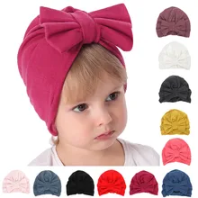 Детская шапка, детская зимняя шапка для новорожденных мальчиков и девочек, шапка для сна с бантом для мальчиков и девочек, головной убор, зимняя теплая шляпа сомбреро для малышей