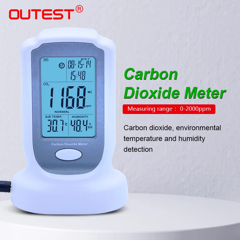 OUTEST CO2 Датчик газа измеритель углекислого co2 ppm портативный детектор цифровой