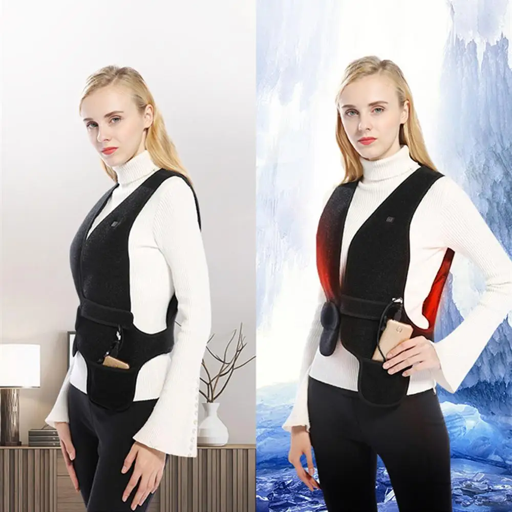 

Men Women Heated Vest USB Charging Electric Heated Jacket Winter Warm heating Pad three stall temperature control heating Vest