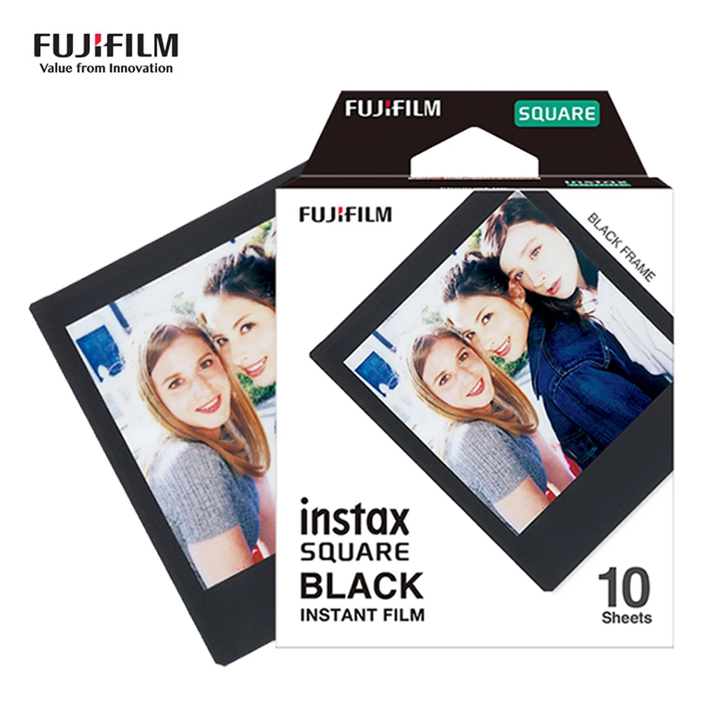 Fujifilm Instax квадратный 10 шт. мгновенная пленка фотобумага черная рамка для Fujifilm instax квадратный SQ20 SQ10 SQ6 SHARE SP-3 SQ принтер