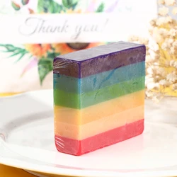 100g Rainbow Essential Oil Soap Fragrant Cleaning Hand Bath Washing Children's Bathroom Cleaning Hand