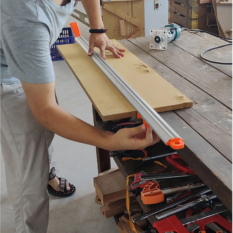 cnc wood router machine 49in WTX Clamp Edge and Straight Cut Guide for Circular Saws 35in Cutting Length Track Straight Edge Clamping Tool Guide central machinery band saw