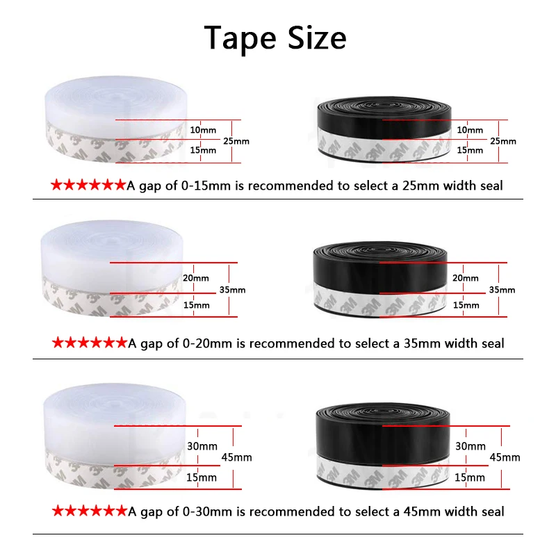 Weatherproof Self-Adhesive Door and Window Seal Strip
