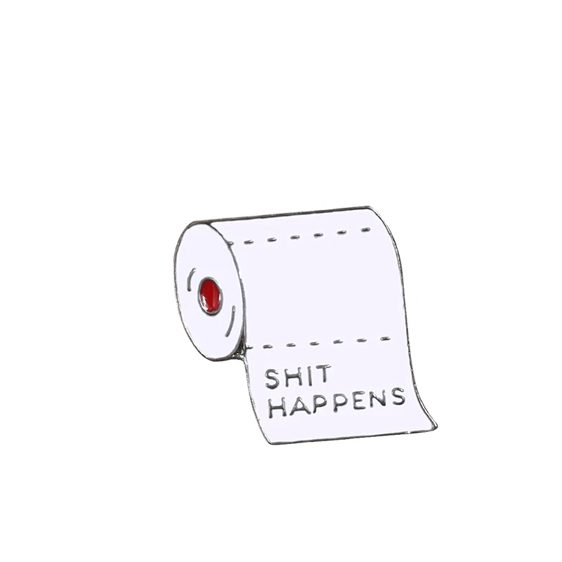 Roll paper Панк Броши пальто булавки значок с милым кроликом нагрудные булавки джинсовые украшения для футболки кенгуру рулон бумаги брошь для девочек подарок другу - Окраска металла: Roll paper