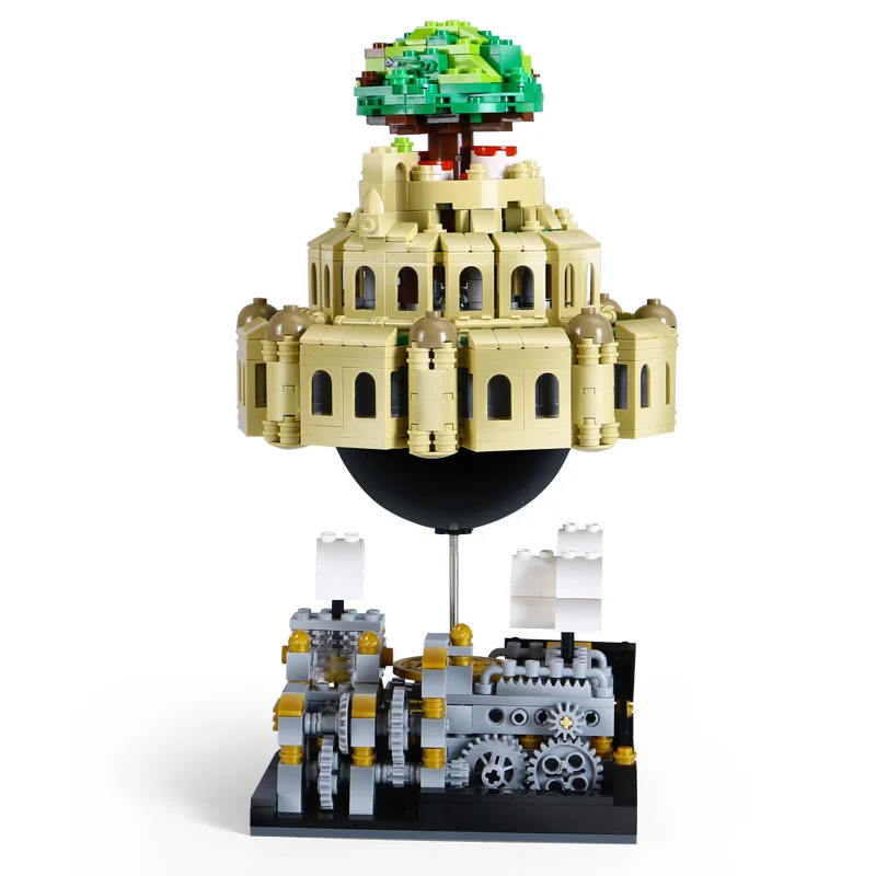 MOC креативный XB05001 замок город в небе Музыкальная Шкатулка набор строительных блоков Кирпичи Игрушки как детский подарок
