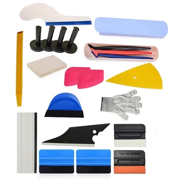 

EHDIS 24pcs Motor Car Accessories Vinyl Film Car Wrap Multi Tool Set Window Tint Wrapping Squeegee Magnet Holder Cutter Knife