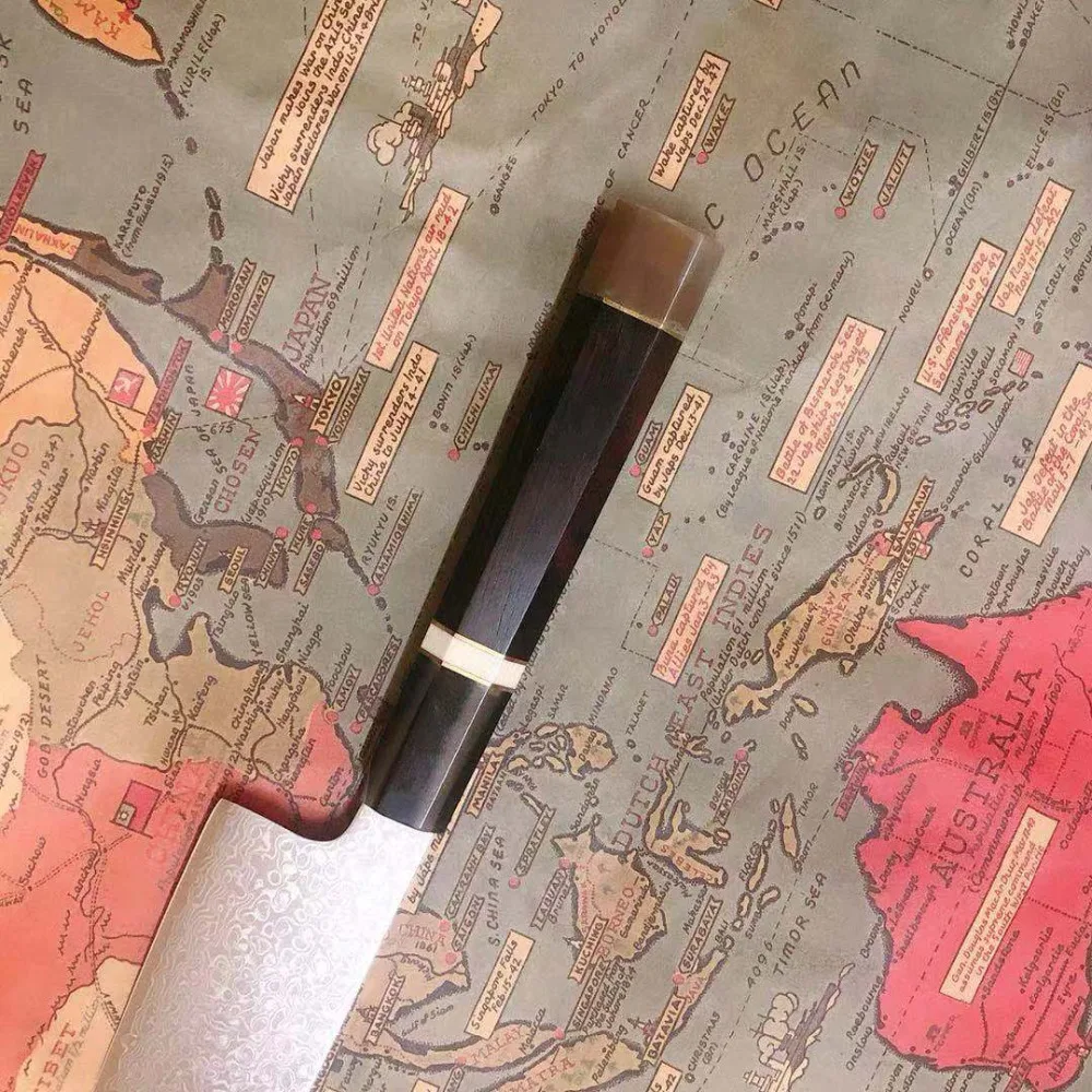 8,5 дюймов VG10 дамасский стальной нож шеф-повара с черной ручкой, нож Gyuto из нержавеющей стали, кухонные ножи, инструменты для приготовления пищи с оболочкой