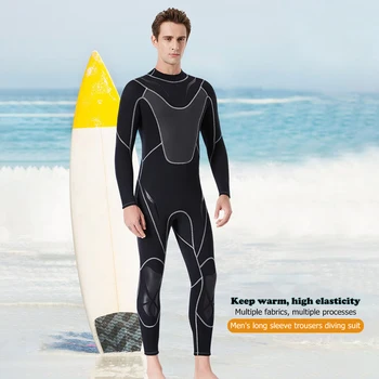 

3mm Neoprene Splicing Men Surfing Wetsuit Underwater Zipper Clothing Wet Suit Outdoor Watering Sports Accessaries Supplies