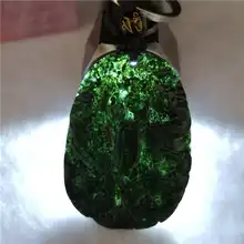 Дропшиппинг китайские ювелирные изделия черный зеленый нефрит Резные счастливый Дракон кольцо для ключей с брелоком "Феникс"+ веревочное ожерелье прекрасный нефритовый брелок