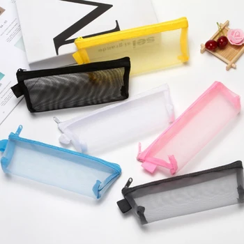 

Transparent Pencil Case Cosmetic Bag School Office Supplies Document Bag File Folder Stationery Organizer