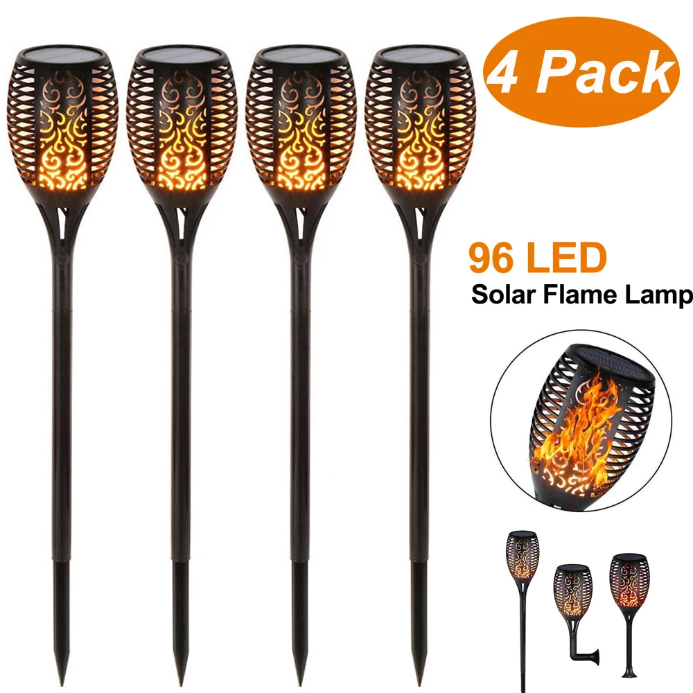 Cena COCOZ latarka z zasilaniem słonecznym migotanie światła IP65 wodoodporna zewnętrzna lampa z płomieniem słonecznym światło krajobrazu lampa trawnikowa ścieżka oświetlenie Spotlight