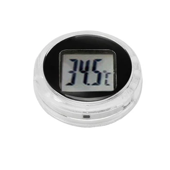 

Car Digital Window Thermometer ABS Material Black Coin Size Crystal Clear Stick Firmly Car Digital Electronic Tester