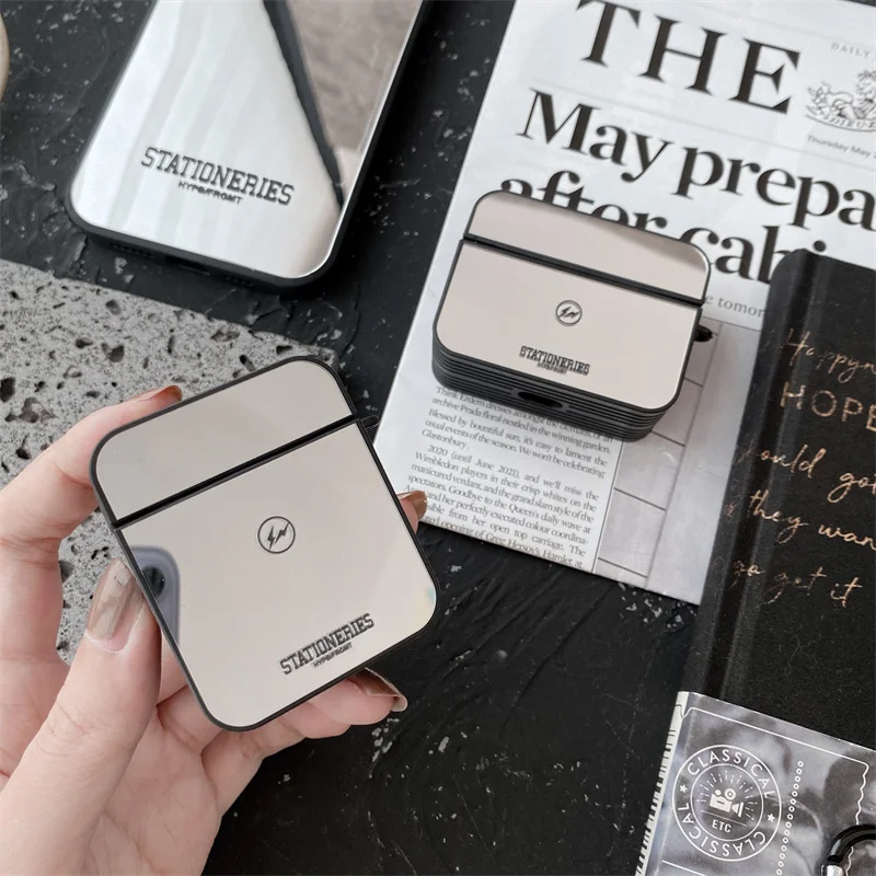 New Ins Trend Mirror Lightning Custodia Per Auricolari Per Airpods 1 2 Cuffie Custodia Morbida Protettiva Per Airpods Pro Scatola Di Ricarica