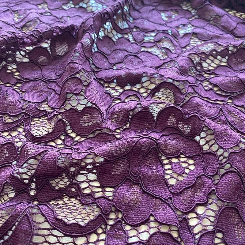 Фиолетовая эластичная небольшая прозрачная тонкая кружевная дизайнерская