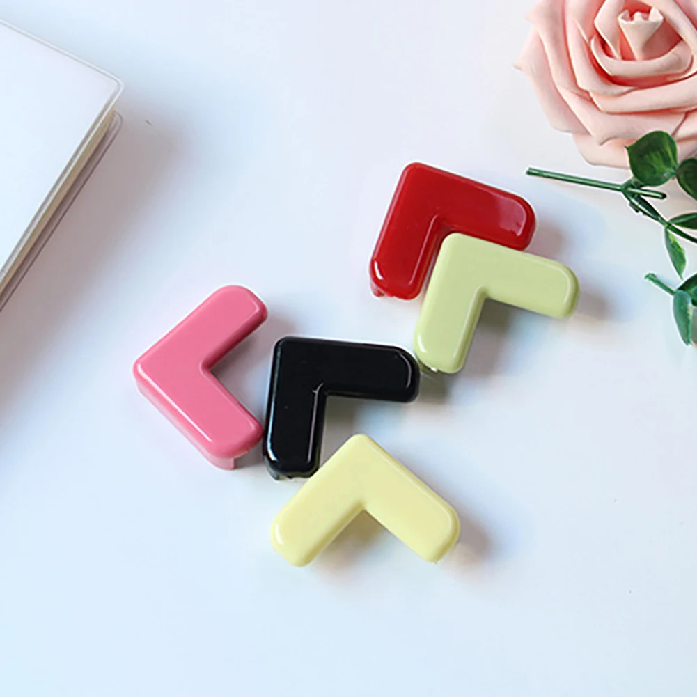 5Pcs Silica Gel Desk Corner Protection L Shape Solid Color Safety Baby Furniture Edge Table Desk Corner Protection Cover